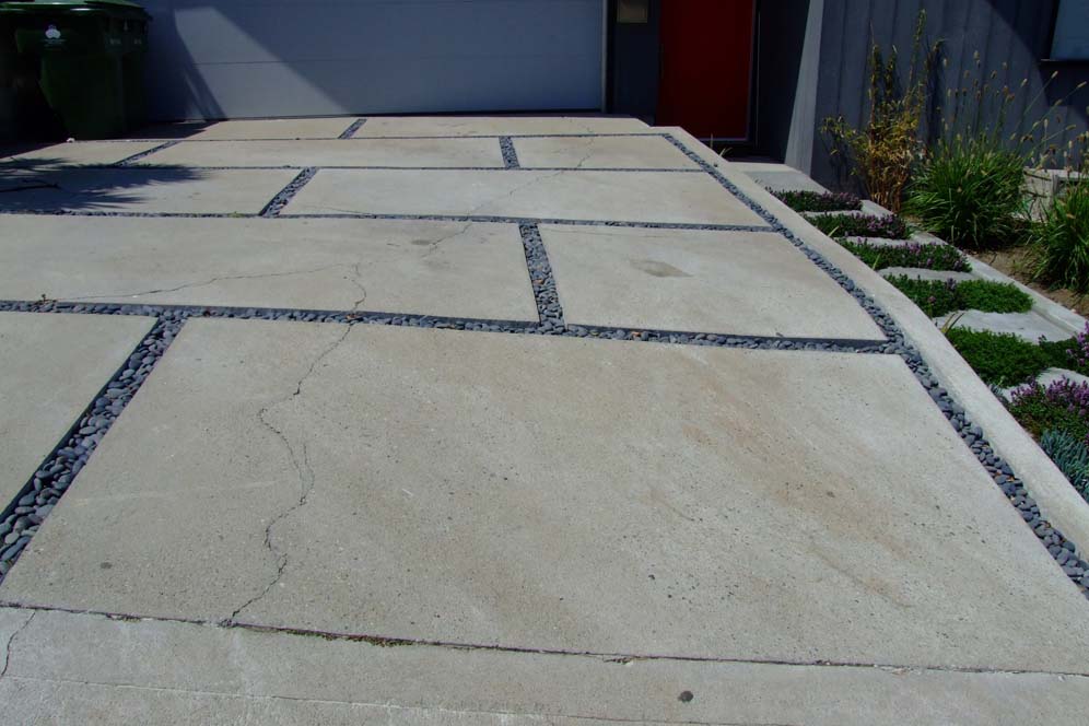 Concrete Rectangles Surrounded by Gravel